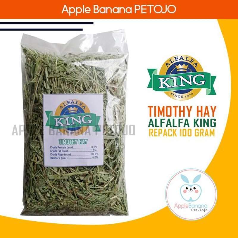 Jual TIMOTHY HAY ALFALFA KING Repack 100 Gram Makanan Rumput Hay Kelinci di Seller Apple