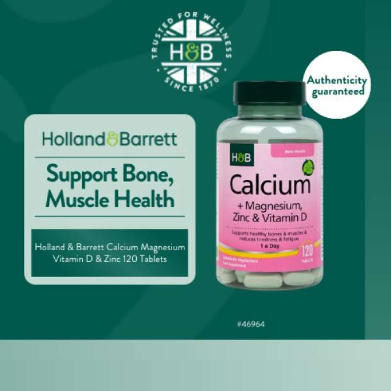 Jual Holland & Barrett Calcium Magnesium Vitamin D & Zinc 120 Tablets