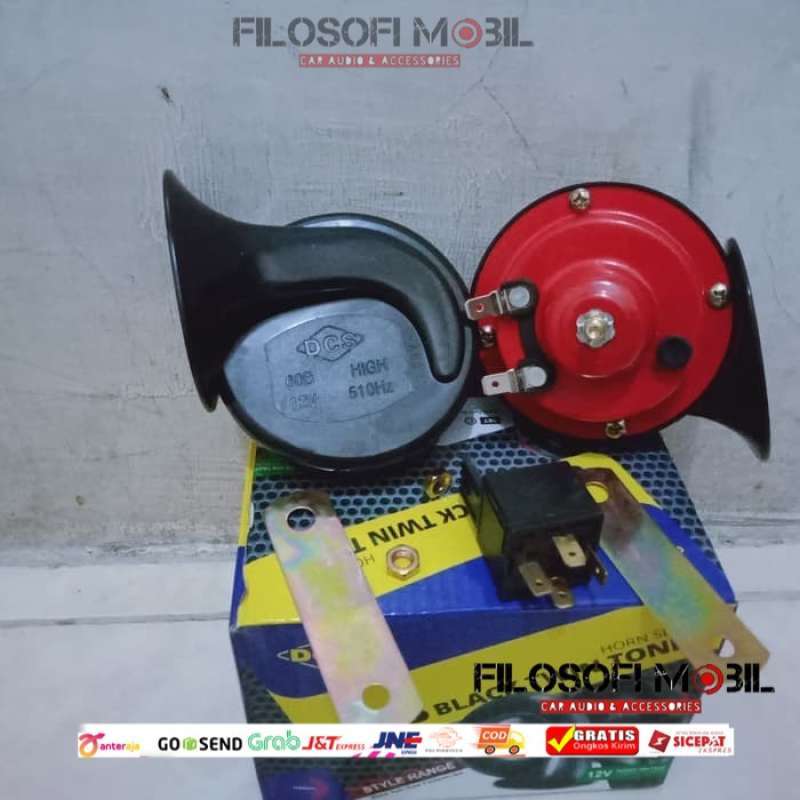 Promo klakson DCS keong + relay Cocok untuk motor dan mobil Diskon 9