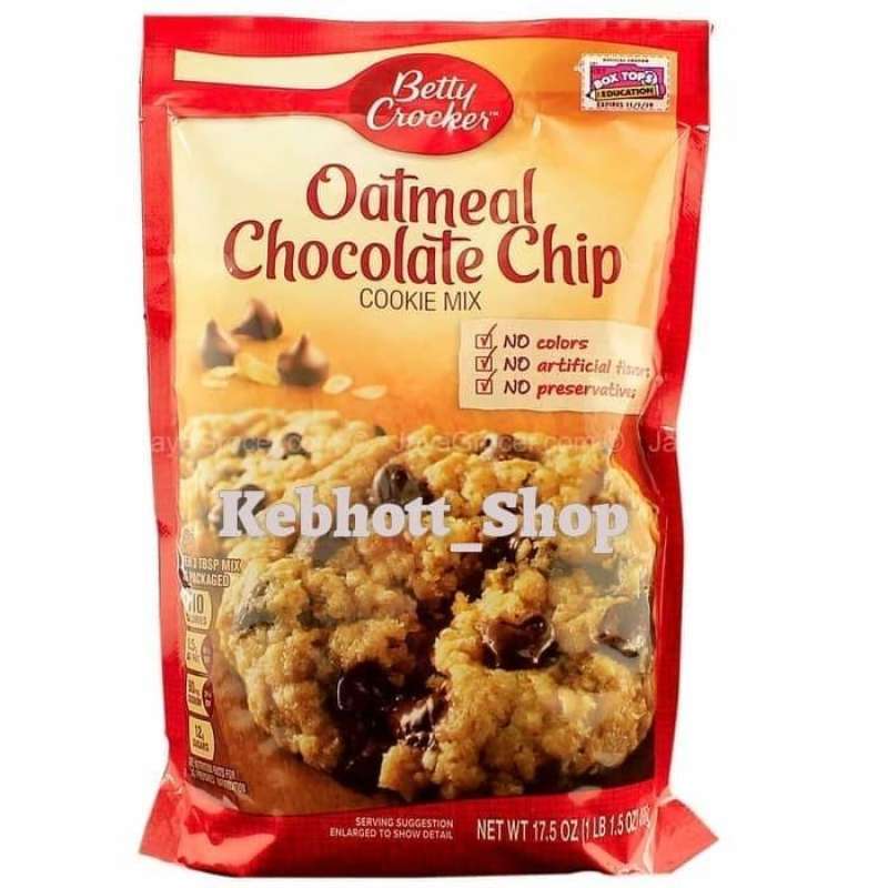Jual Betty Crocker Oatmeal Chocolate Chip Cookie Mix 496gr di Seller