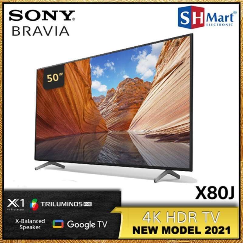 Jual SONY Bravia X80J 4K HDR 50 Inch, Android TV KD50X80J Original