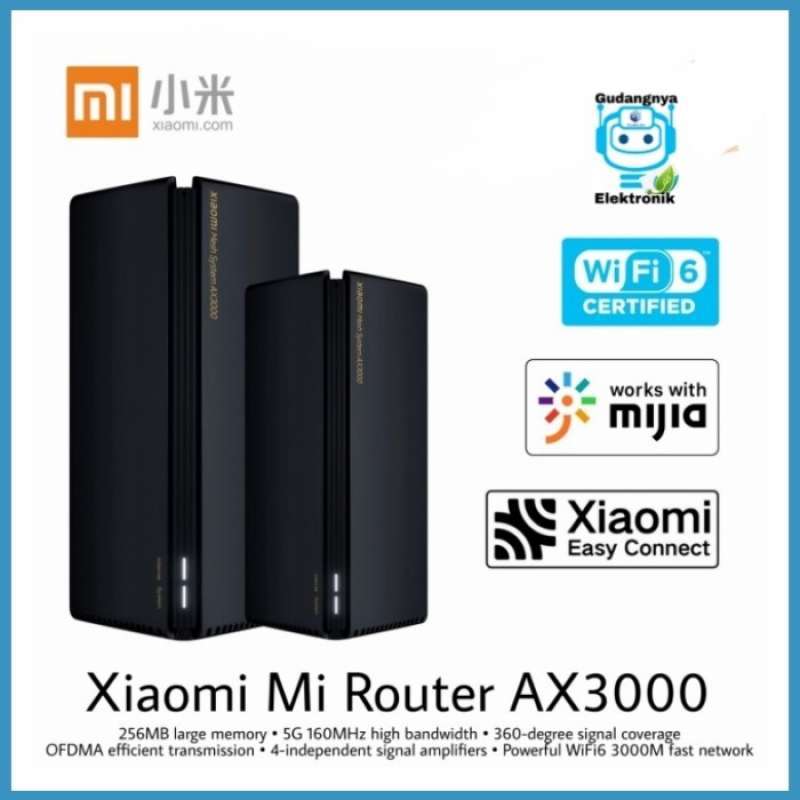 Jual Xiaomi Router Ax3000 Mesh System Mi Router Wifi 6 Upgrade Ax1800 ...