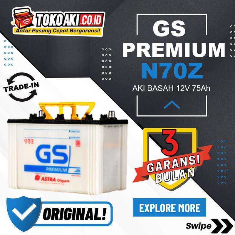 Jual Aki Triton Strada L200 (2002-2008) - GS Astra Premium N70Z - 75Ah