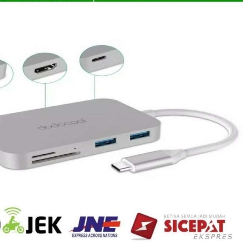 Promo Dodocool Usb C To Hub Pd 7 In 1 Multiport 7In1 Tf Sd Card Reader