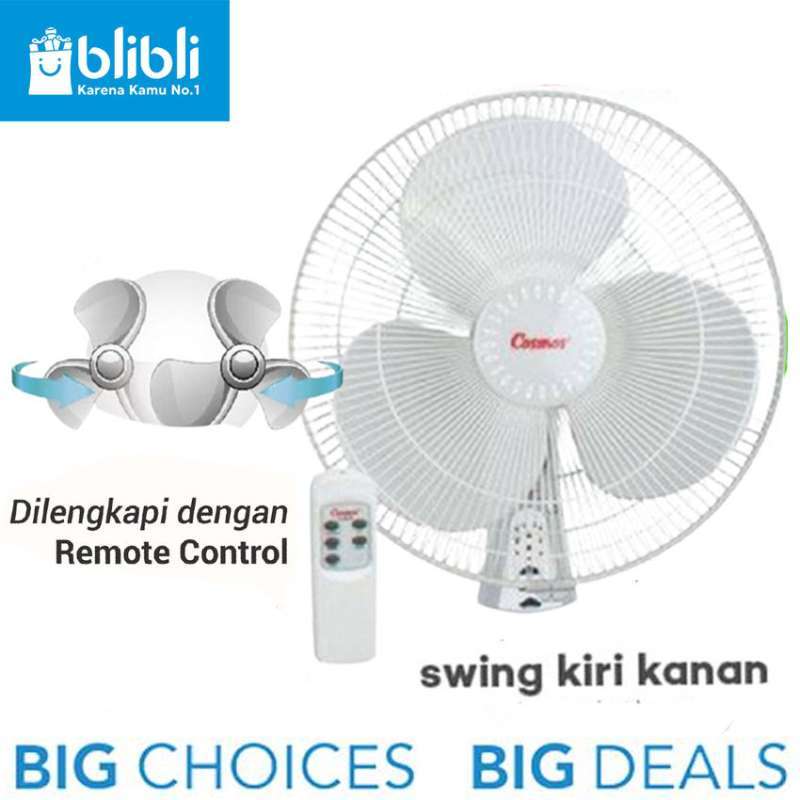 Jual Kipas Angin Dinding 16 Inch Cosmos WFCR Kipas Dinding Remot di