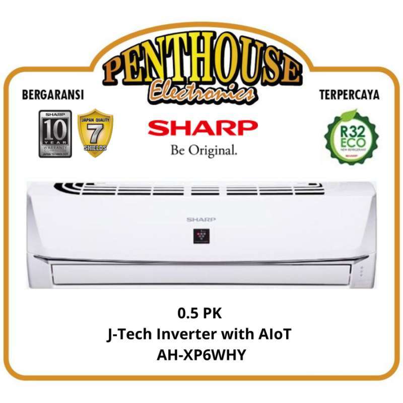 Jual Sharp AC 0.5PK JTech Inverter with AIoT AHXP6WHY / 1/2PK