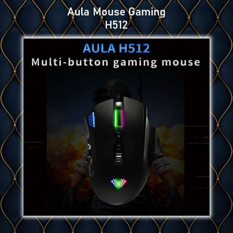 Jual Mouse Gaming Full key programming AULA H-512 - Sensor P3325 -RGB ...