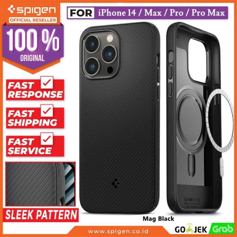 Jual Case iPhone 14 Pro Max Plus Spigen Mag Armor MagSafe Matte Hybrid