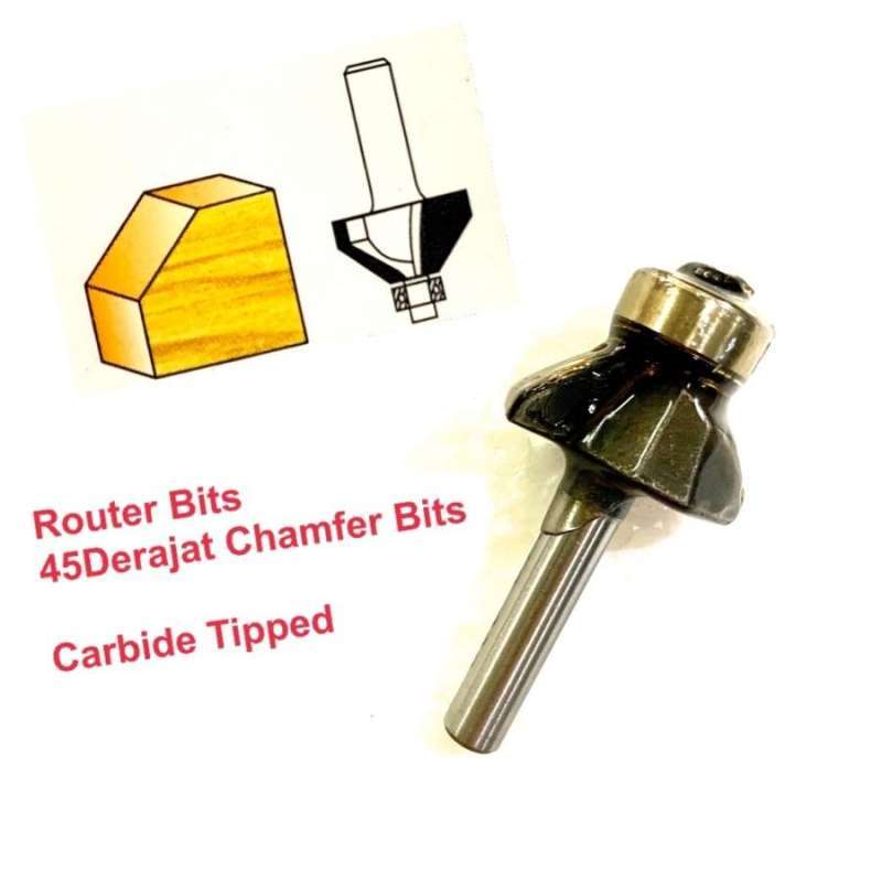 Jual Mata Router Beading Bit / Pinggiran Kusen Profil Kayu Trimmer 1/4â