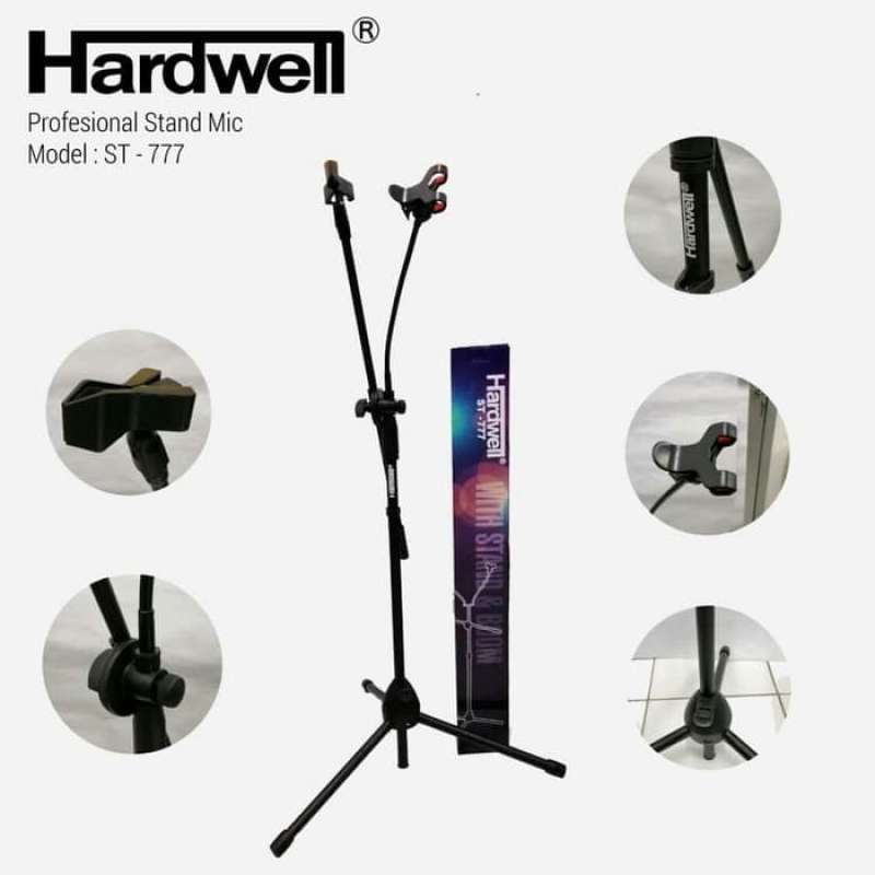 Jual Stand Mic HARDWELL ST 777 ST777 ORIGINAL HOLDER HP STANDING
