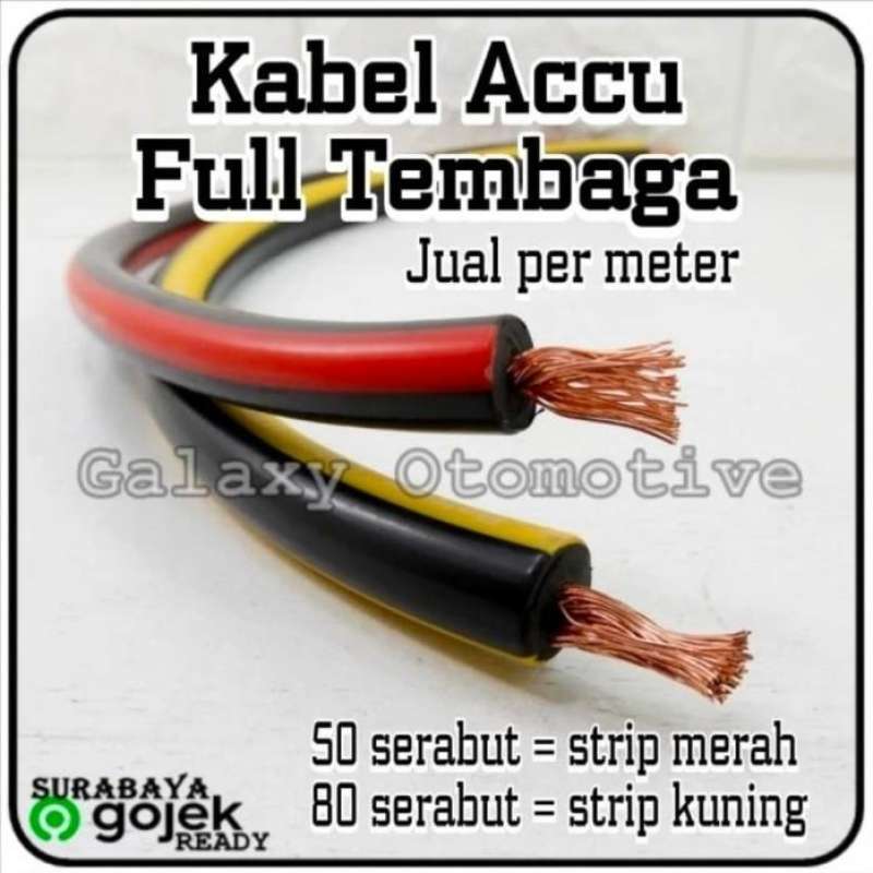 Jual Kabel Baterai 50Serabut / 80Serabut - Kabel Jumper Accu Aki di