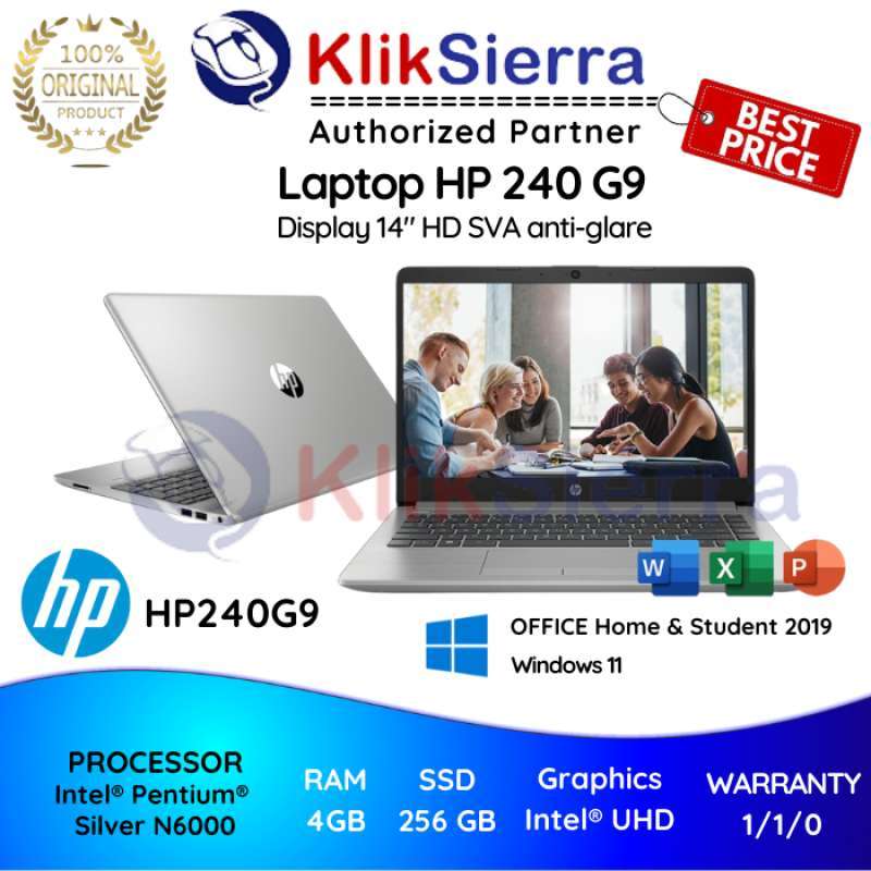 Promo Laptop Hp 240 G9 Notebook 14 Hd Intel Pentium Silver N6000 Ram