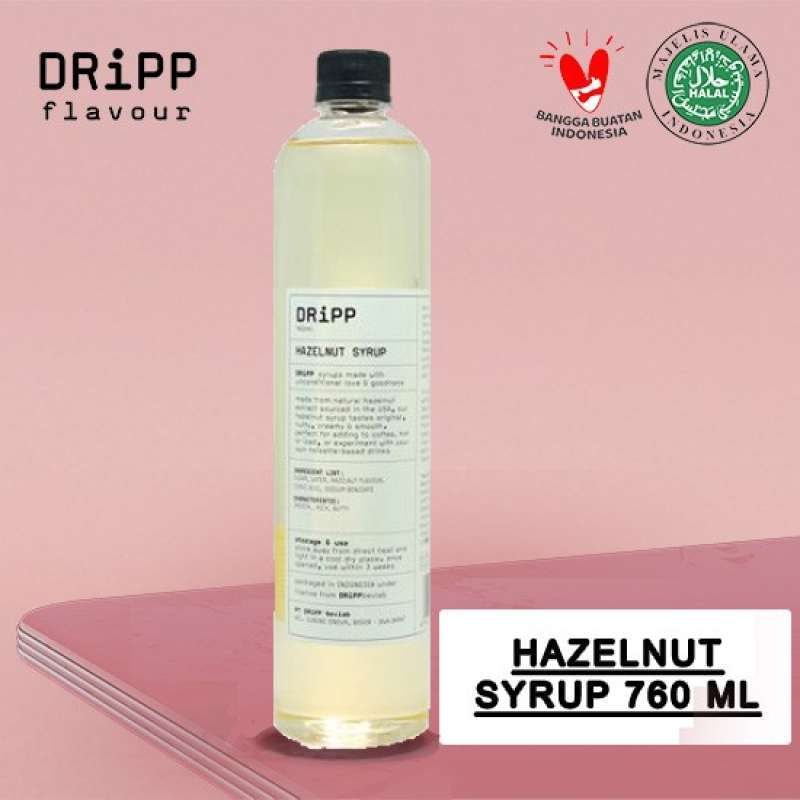 Jual Sirup Hazelnut DRiPP Syrup Halal Produk Indonesia, Sirup Hazelnut