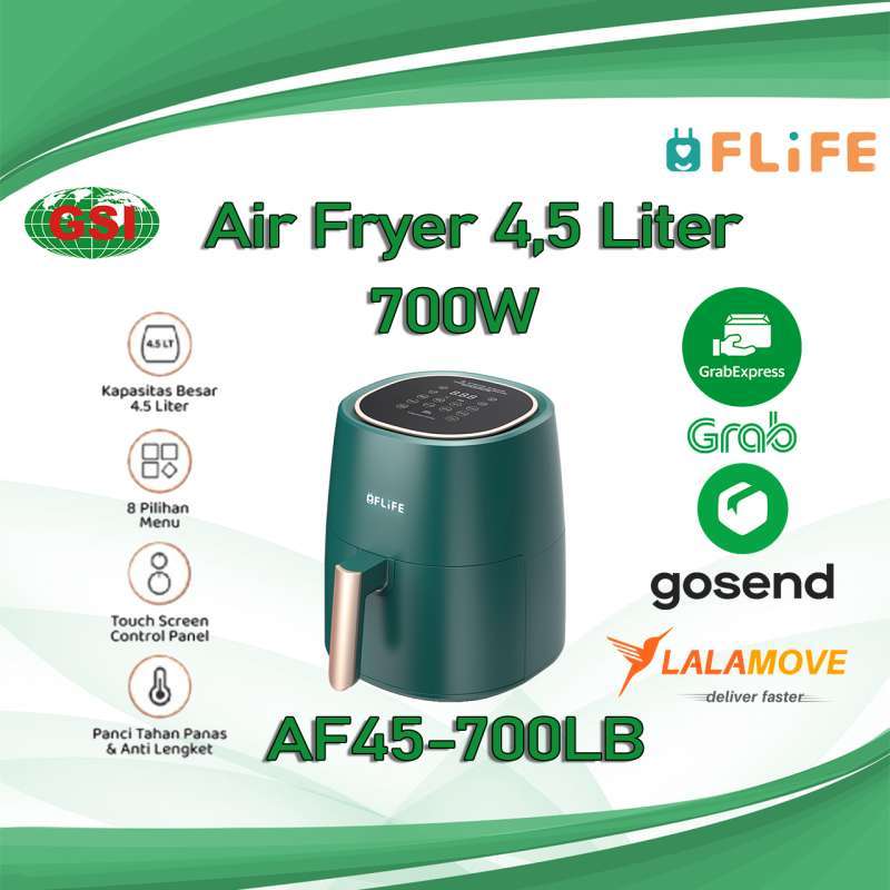Promo Air Fryer Flife Kapasitas 4,5 Liter Af45-700lb Super Low Watt Air