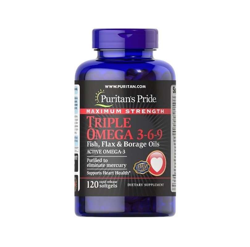 Promo Puritan's Pride Maximum Strength Triple Omega 369 Fish Flax