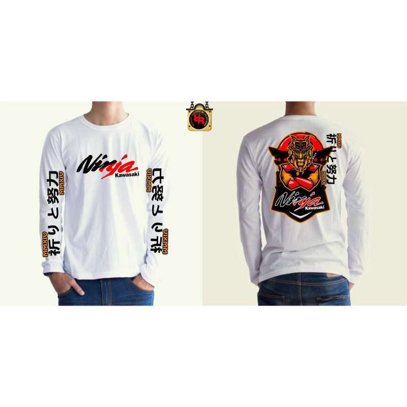 Jual KAWASAKI NINJA BAJU KAOS KOMUNITAS PRIA WANITA LENGAN PANJANG