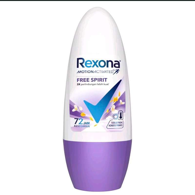 Promo Rexona Woment Deodorant Roll On Antiperspirant Free Spirit 72 Jam
