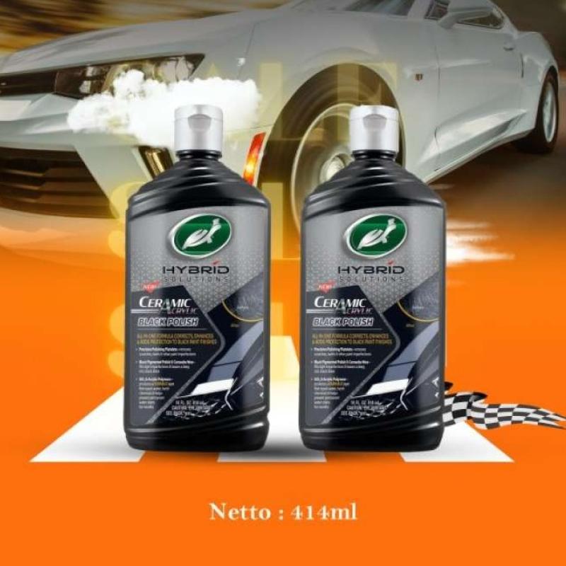 Promo Turtle Wax Hybrid Solutions Ceramic Acrylic Black Polish 414ml di