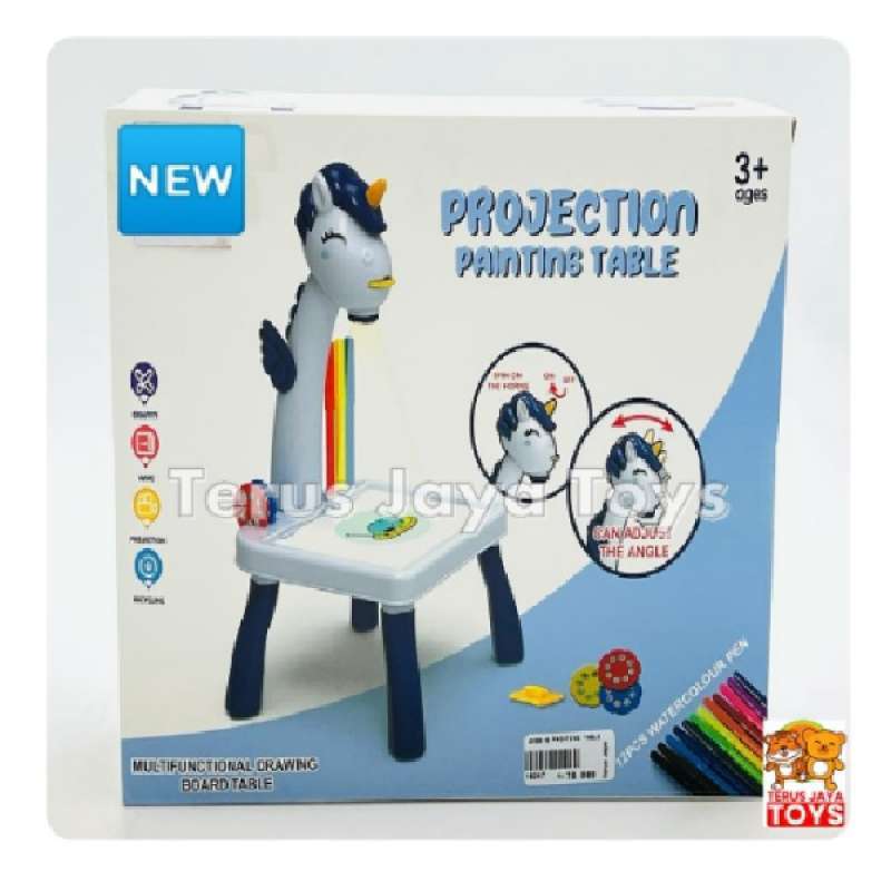 Jual Mainan papan tulis projector painting drawing meja projektor ...
