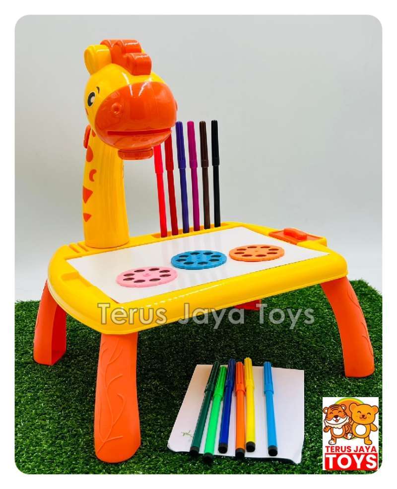 Jual Mainan papan tulis projector painting drawing meja projektor ...