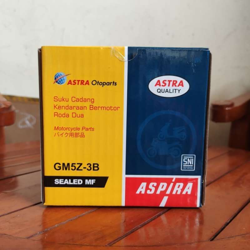 Jual AKI MOTOR HONDA ASTREA GRAND LEGENDA SUPRA X GM5Z-3B MF ASPIRA di