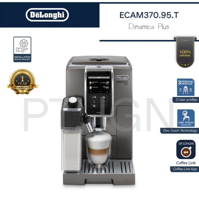 Jual Delonghi Dinamica Plus ECAM370.95.T Mesin Kopi Otomatis ECAM 370