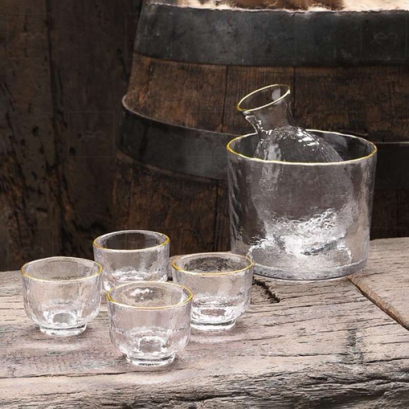 Promo Japanese Decanter Pot Sake Glass Set/ Set Teko Gelas Minuman Jepang Diskon 19 di Seller