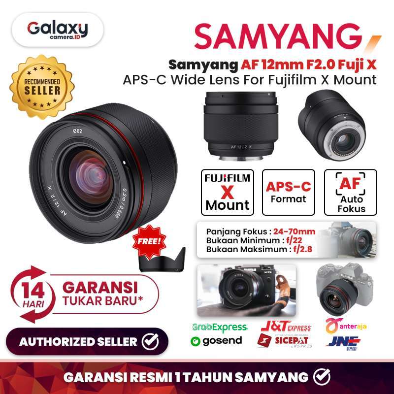Jual Samyang AF 12mm F2 Lens For Fujifilm X Mount Garansi Resmi di