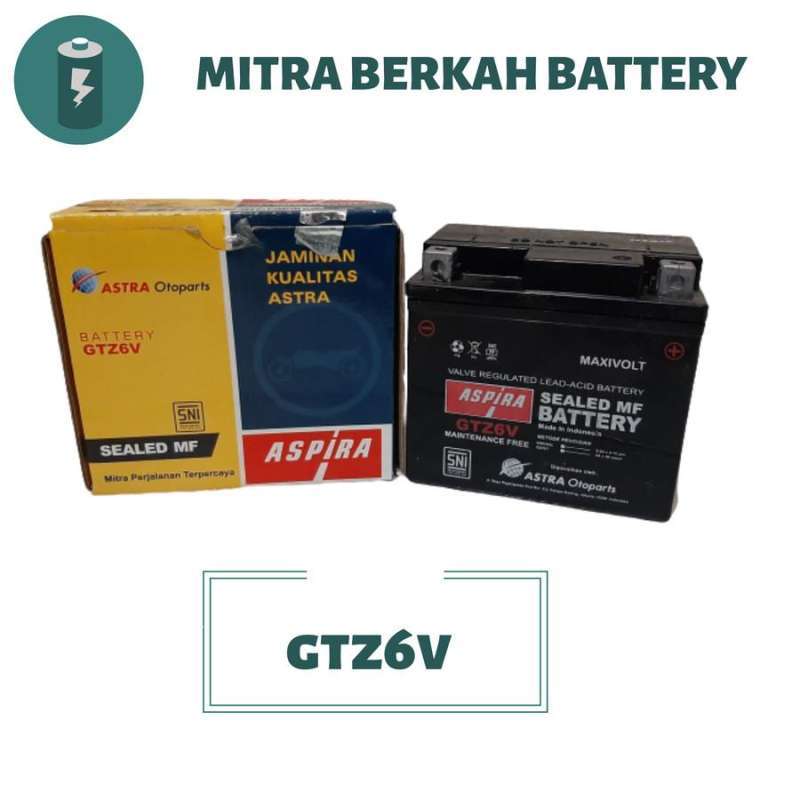 Jual AKI KERING MOTOR SONIC GTZ6V ASPIRA MF di Seller Mitra Berkah