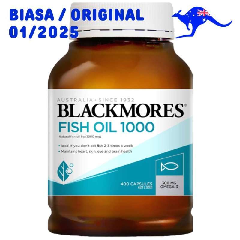 Jual BLACKMORES Fish Oil 1000 400 Kapsul Capsules Omega 3 Odourless