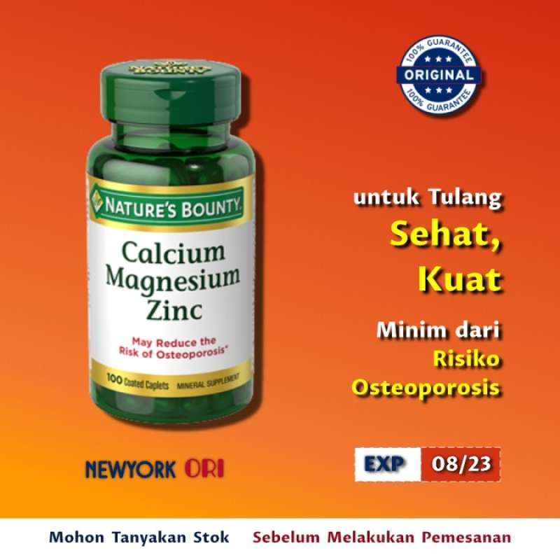 Promo Natureâ€™s Bounty Calcium Magnesium Zinc with Vitamin D3, 100