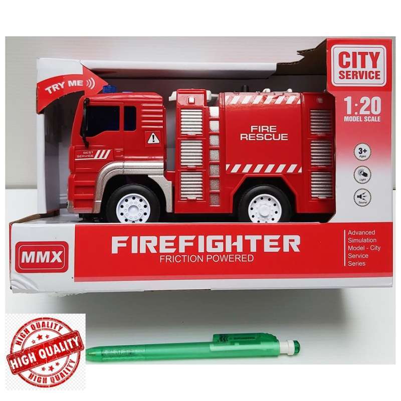 Promo Pretend Toys City Service FireFighter Friction Powered Fire