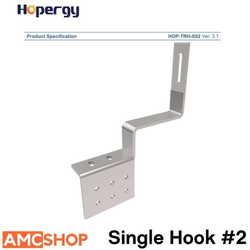 Hopergy Racking Promo Dijual Hopergy Tile Single Hook #2 Mounting Solar PV Module Panel ...