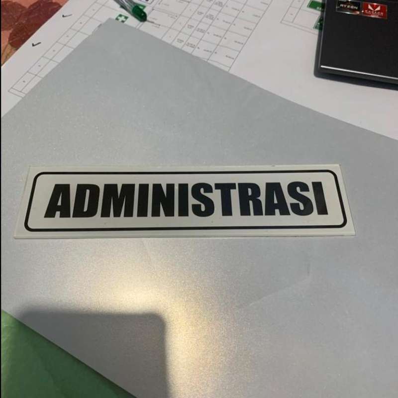 Jual Sign Nama Ruangan Akrilik 2mm 5cm X 20cm - Administrasi - 10cm X ...