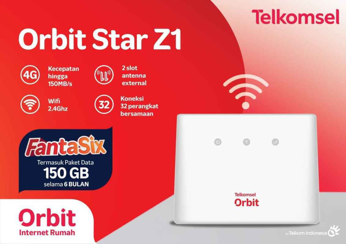 Jual Telkomsel Modem Orbit Z1 Modem Wifi 4g Hi Speed With Antenna Di ...