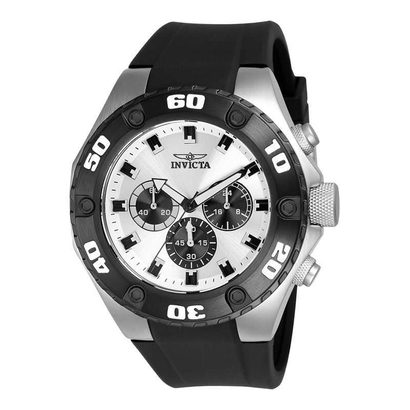Promo INVICTA Specialty 21403 Chronograph Dual Tone Dial Black Rubber