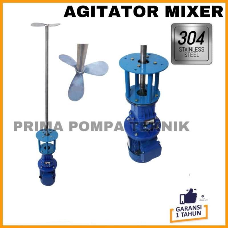 Jual Agitator Mixer Kimia SS304 1.5KW 2HP 3 Phase 2 Pole With Gearbox ...