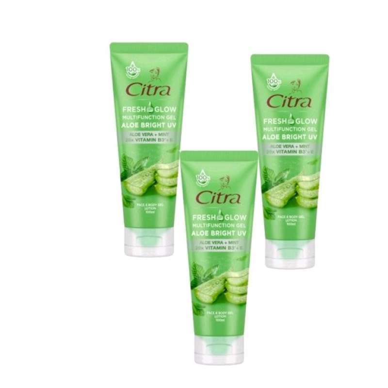 Jual Citra Fresh Glow Multi Function Gel Face & Body Gel Lotion Aloe