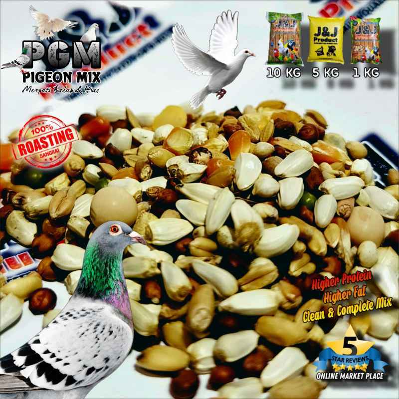 Jual J&J Premium Seed Pigeon Mix 1kg merpati burung dara merpati pos di