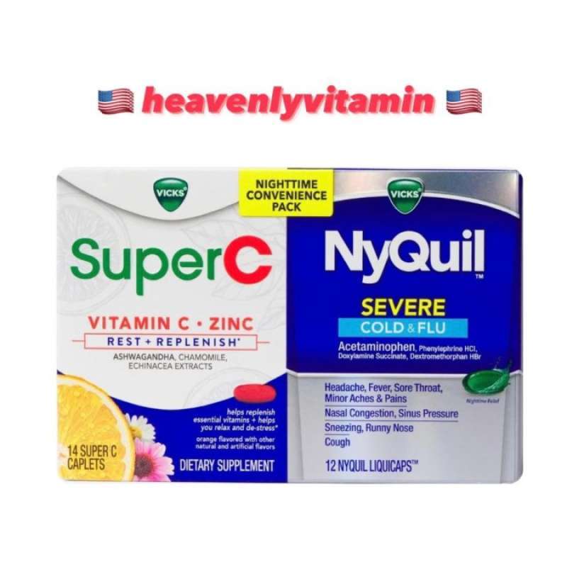 Jual Vicks Nyquil Severe Cold And Flu + Super C Di Seller Medika 23 ...