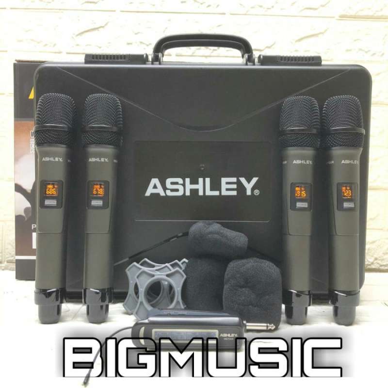 Promo Terbaik Mic Wireless Ashley Wm Four Original 4 Microphone 4 Unit