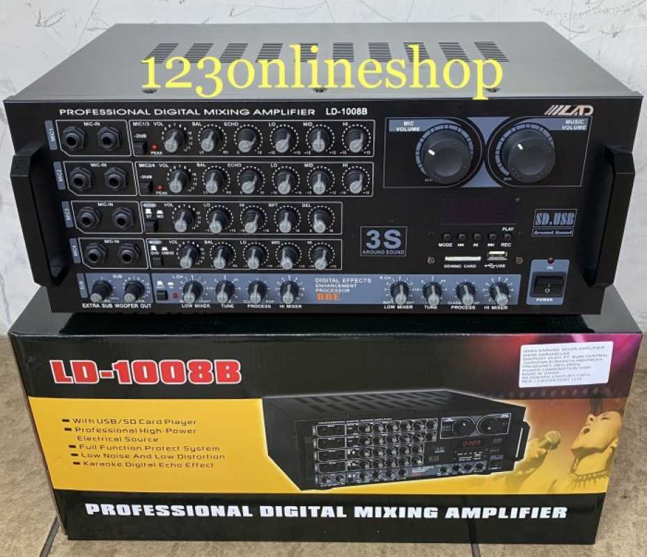 Jual Terbaik Power Mixer Laad Ld1008B 8 Channel Bluetooth Usb Sd