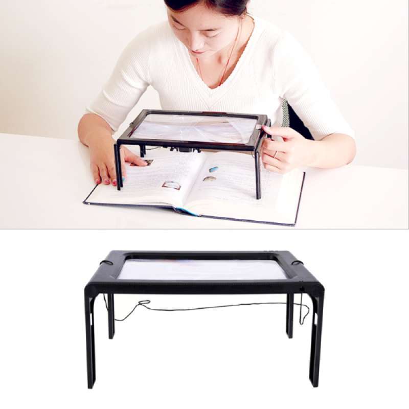 Promo Hands Free Magnifying Glass Lighted LED Magnifier For Book