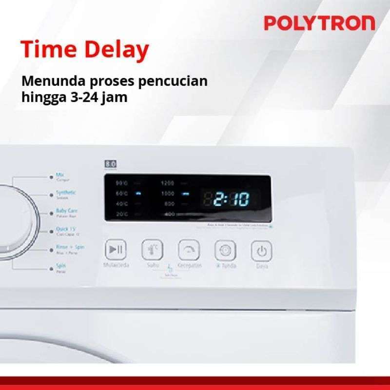 Jual Polytron Pfl 8051 Mesin Cuci Front Loading Wonderwash 8 Kg Di ...