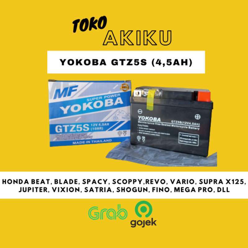 Promo AKI KERING MOTOR YOKOBA GTZ5S (4,5AH) Diskon 23% di Seller