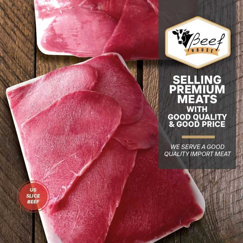 Jual US SLICE BEEF LOW FAT / RENDAH LEMAK 250 GR IMPORT di Seller Beef House Tebet Barat