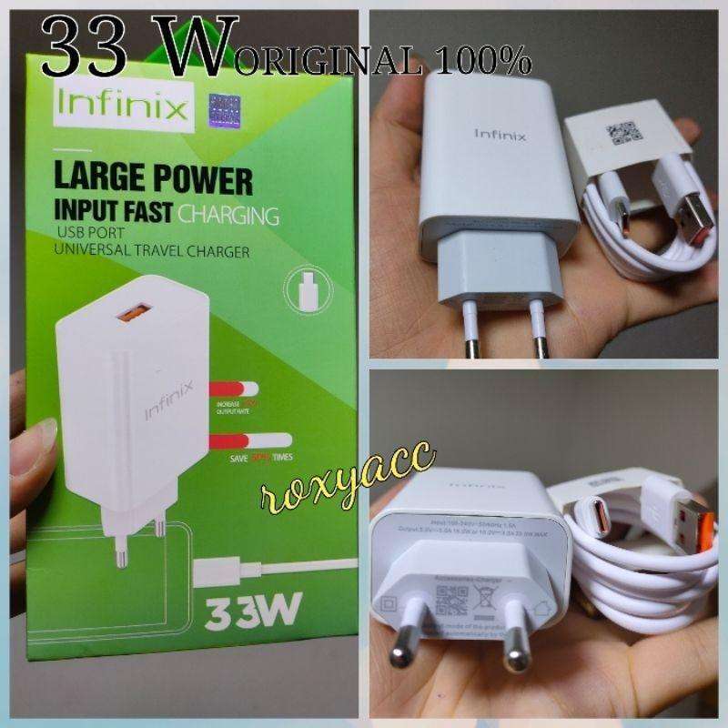 Jual Charger Infinix 33 Watt Fast Charging Type C Ori Casan di Seller 7dayacc Penjaringan
