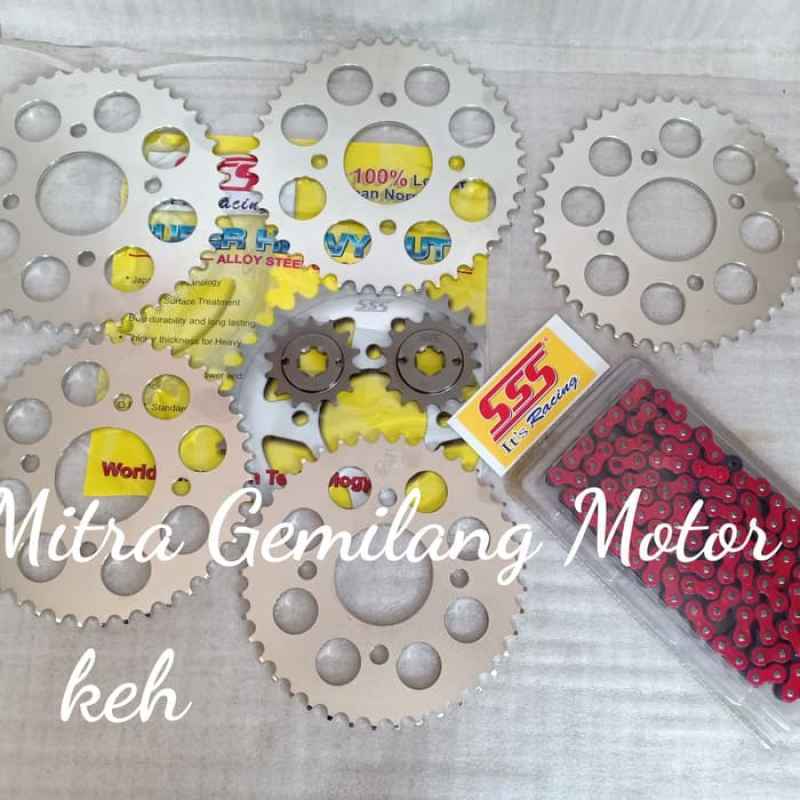 Jual SSS Gear Set Motor for Honda Sonic 150R & Supra GTR 150 [1444] Pink di Seller Mitra