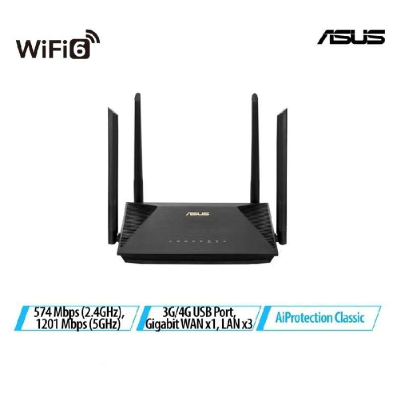 Promo ASUS RT-AX53U AX1800 Dual Band WiFi 6 Wireless Router AiMesh - RT ...
