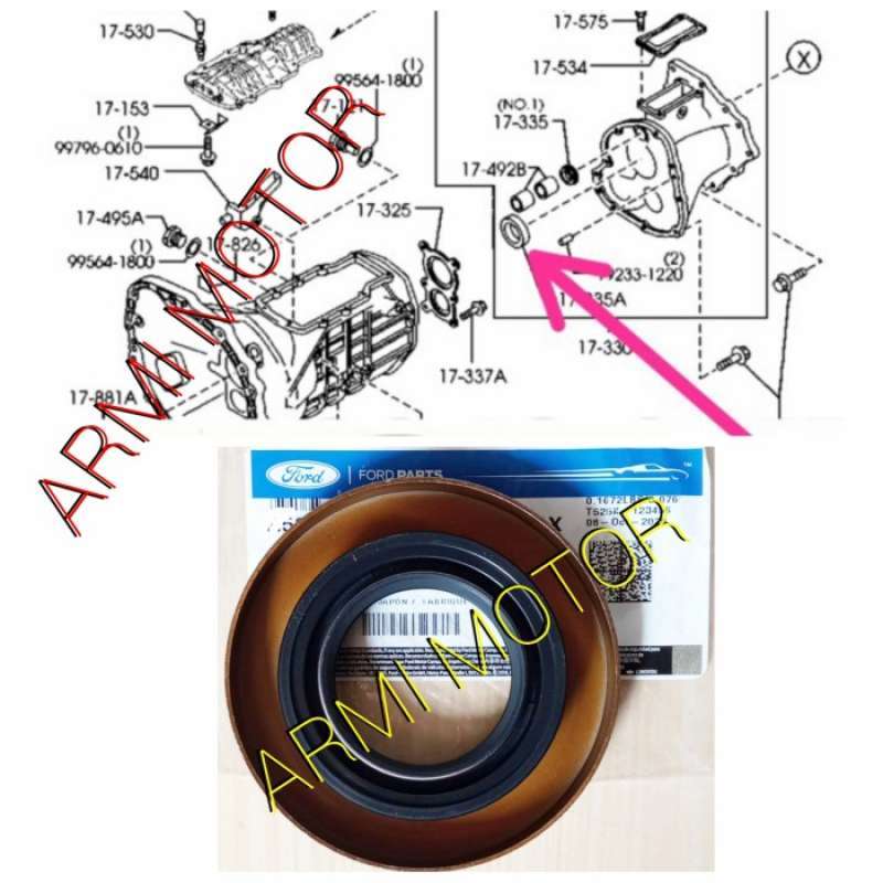 Promo Seal Oil Transfer Case Gearbok Ford Everest Ranger 2.5 2.9 Diskon